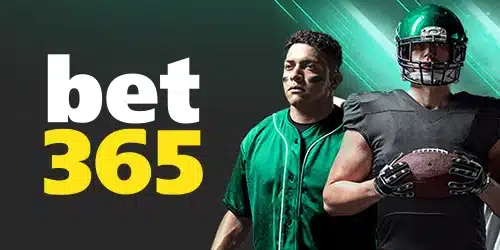 bet365 Colorado logo with a baseball player and a football player in the background