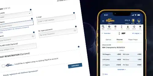 Betriver Sportsbook Register mobile image