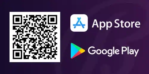 ballybet colorado promo code banner showing the different stores on which the app can be downloaded. iOs and Android