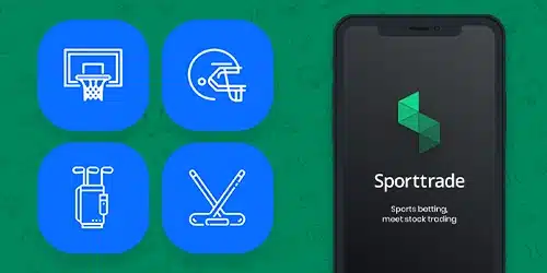 sportrade colorado promo code banner showing icons of different sports markets available on the sportsbook